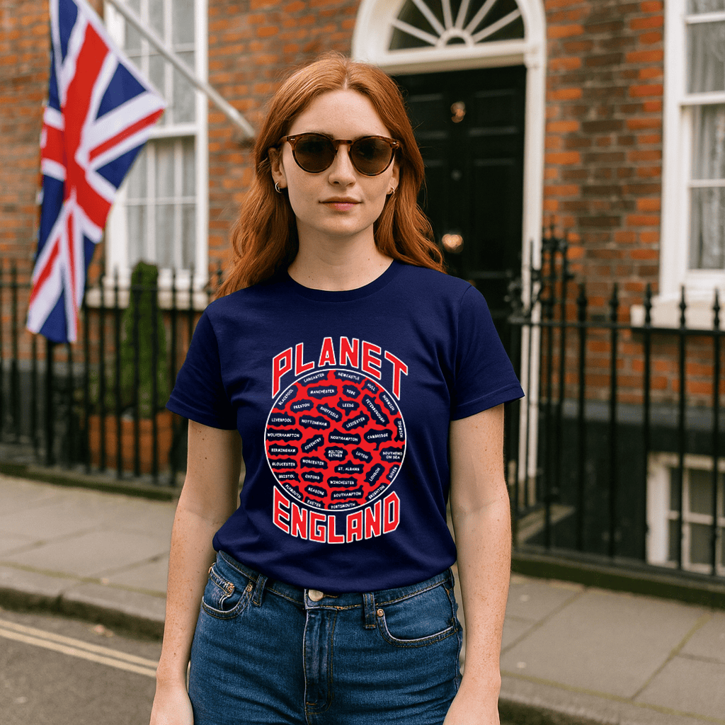 England-Women-Navy-Blue-2.png Planet England Short Sleeve - Image 1