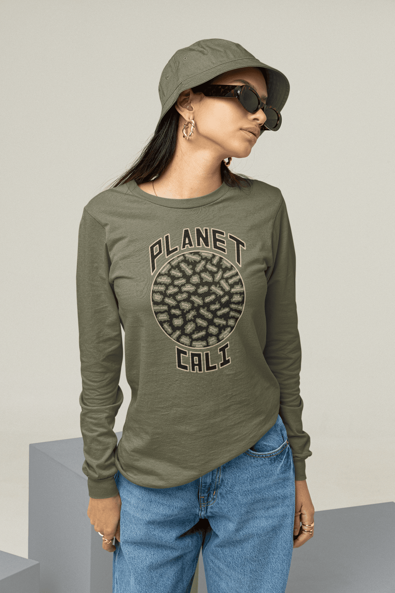 Planet-Cali-MG-long-sleeve-shirt-relaxed-woman.png Planet Cali Long Sleeve - Image 1