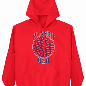 Planet USA Red Hoody Unisex